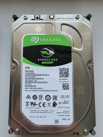 Seagate Barracuda 2 TB HDD Storage