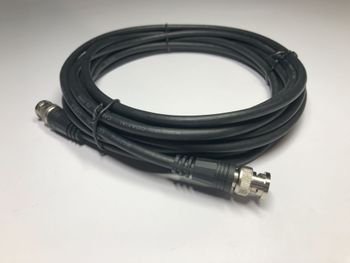 Coaxial RG59 Cable Assembly, BNC Plug to BNC Plug, 75 ohm, 16.4 ft, 5 m, Black
