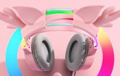  Onikuma X15 Pro Pink Deer Horns gaming headphones (žaidimų ausinės) for sale