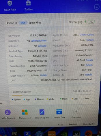 Apple iPhone SE 64GB Space Gray