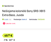Buy Nauja sony kolonėlė , extra bass