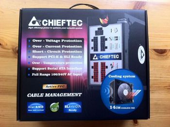 Chieftec Super CFT-750-14CS 750W GPU 1x8 + 1x6 CPU 1x8 + 1x4 PSU maitinimo blokas PC Power supply maitekas maitblokis