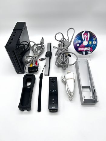 Nintendo Wii RVL-001 Žaidimų Konsolės Pilnas Juodas Rinkinys