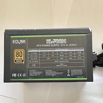 KOLINK KL-700M 700W 80 Plus Bronze Semi modular GPU 2x8 CPU 1x8 PSU maitinimo blokas PC Power supply maitekas