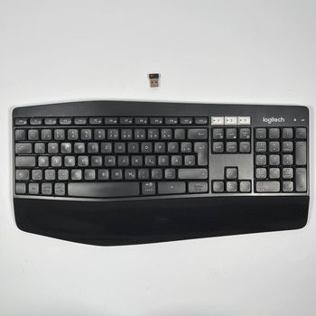 Logitech K850 Wireless Bluetooth Keyboard PC Mac Chrome Unifying Receiver Black