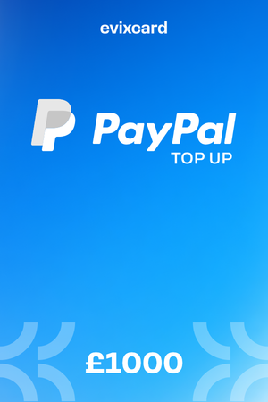 EvixCard PayPal Gift Card 1000 GBP Key GLOBAL