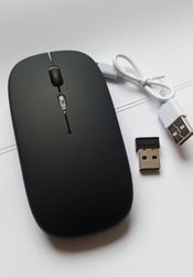 Buy Belaidė pelytė pakraunama šviečianti juoda wireless mouse Pelė