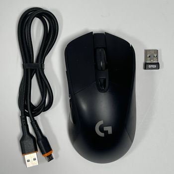 Logitech G703 Lightspeed Wireless Gaming Mouse W/Hero 25K Sensor 25600 DPI 95 G