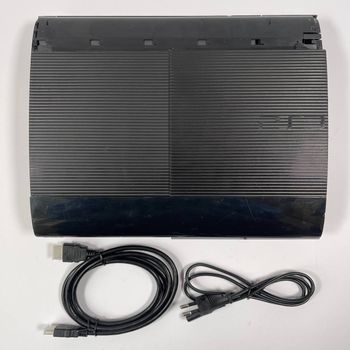 Sony PlayStation 3 Super Slim PS3 Slim, Black, 500GB + Cables