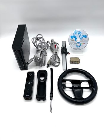 Nintendo Wii RVL-101 Žaidimų Konsolės Pilnas Juodas Rinkinys
