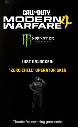 Monster Energy X Call of Duty: MODERN WARFARE 4 - Zero Chill Skin Operator Skin (DLC) (PS4/PS5/XBOX ONE/XBOX SERIES X/PC) Official Website Key GLOBAL