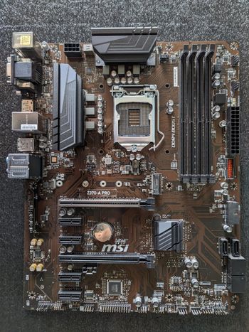 MSI Z370-A PRO Intel Z370 ATX DDR4 LGA1151 2 x PCI-E x16 Slots Motherboard