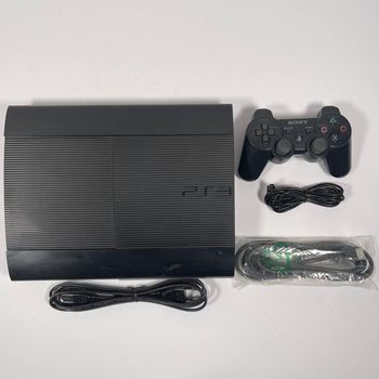 PlayStation 3 Super Slim, Black, 500GB + Controller and Cables