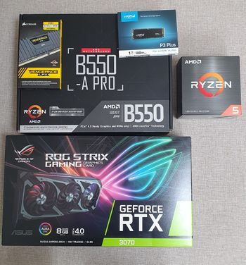 Ryzen 5600x/rtx 3070 8gb/32gb/1tb + Monitorius