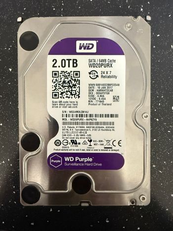 Western Digital WD Purple 2 TB HDD Storage