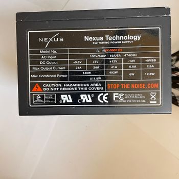 NEXUS NX-5000 R3 500W GPU 1x8 + 1x6 CPU 1x8 PSU maitinimo blokas PC Power supply maitekas