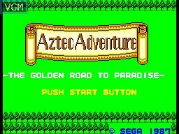 Aztec Adventure SEGA Master System