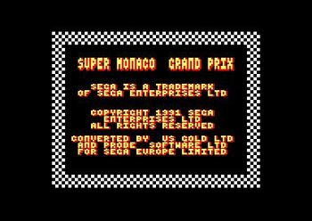 Super Monaco GP SEGA Master System for sale