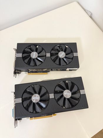 2VNT SAPPIRE RX 570 4GB NITRO+ SU TRŪKUMAIS