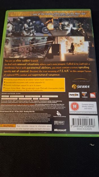F.E.A.R. Xbox 360 for sale