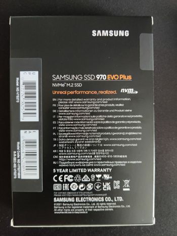 Samsung 970 EVO Plus 2 TB NVME Storage