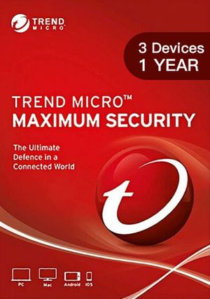 Comprar Trend Micro Maximum Security 3 Device 1 Year Key GLOBAL