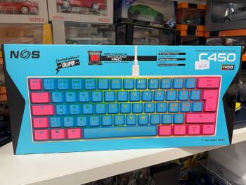 NOS C450 RGB mechanical Mini Pro Keyboard zaidimu klaviatura Limited Edition Lollipop! Red switches