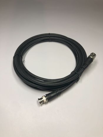 Coaxial RG59 Cable Assembly, BNC Plug to BNC Plug, 75 ohm, 16.4 ft, 5 m, Black
