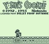 Yoshi's Cookie Game Boy