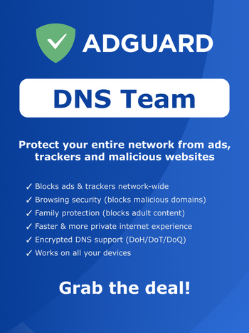 AdGuard DNS Team (200 Devices, 1 Year) Key GLOBAL