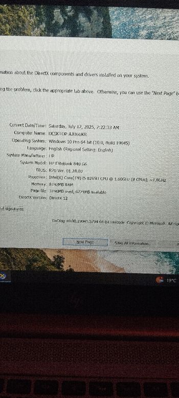 HP elitebook 840 G6 i5 8265U