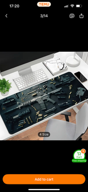 Klaviatūros ir pelės kilimėlis “ginklas” for sale