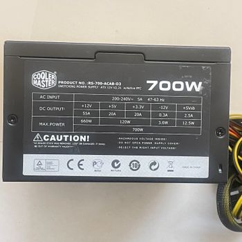 COOLER MASTER RS-700-ACAB-D3 700W GPU 4x8 CPU 1x8 PSU maitinimo blokas PC Power supply maitekas maitblokis
