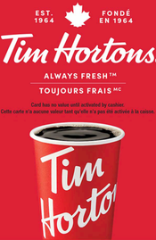 Tim Hortons Gift Card 5 CAD Key CANADA