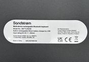 Sandstrom Multi-device Rechargeable Bluetooth Belaidė Klaviatūra