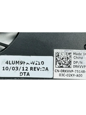 Dell Inspiron N7010 Laptop CPU Cooling Fan 3-pin RKVVP 4LUM9FAWI10 for sale