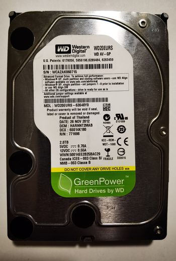 Western Digital AV-GP 2 TB HDD Storage