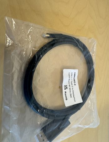 USB 3.1 Type-C to DisplayPort Cable Black 4K 60Hz 2 meters