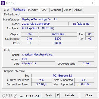 Gigabyte GA-Z270X-Ultra Gaming Intel Z270 ATX DDR4 LGA1151 3 x PCI-E x16 Slots Motherboard