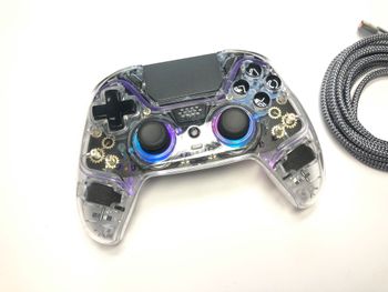 Redeem Deltaco Gaming GAM-169-T Transparent Wireless Controller PS4, PC, Android, iOS