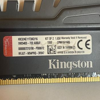 Buy 32GB Kit (4x 8GB) DDR3 Kingston HyperX Beast 2400MHz CL11 1.65v HX324C11T3K2/16 RAM Operatyvioji atmintis PC atmintis Gaming Ramas stick kompiuterio