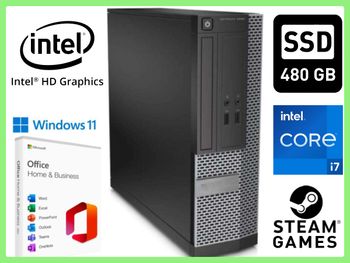Intel i5 3470S 3.40GHz Intel HD 2500 16GB RAM 480GB SSD darbui ofisui pramogom