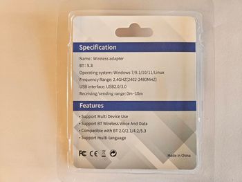 Bluetooth adapteris 5.3 versija