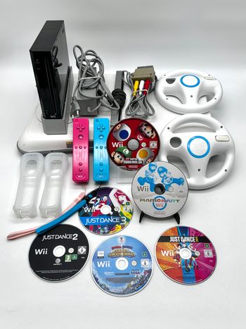 Nintendo Wii RVL-001 REGION FREE Žaidimų Konsolės Pilnas Juodas Rinkinys