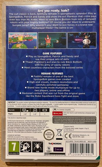 SpongeBob SquarePants: Battle for Bikini Bottom - Rehydrated Nintendo Switch