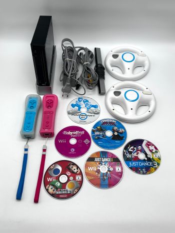 Nintendo Wii RVL-001 REGION FREE Žaidimų Konsolės Pilnas Juodas Rinkinys