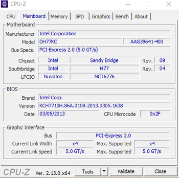 Intel DH77KC Intel H77 ATX DDR3 LGA1155 1 x PCI-E x16 Slots Motherboard