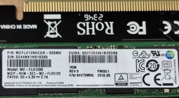 Samsung 128 GB NVME Storage