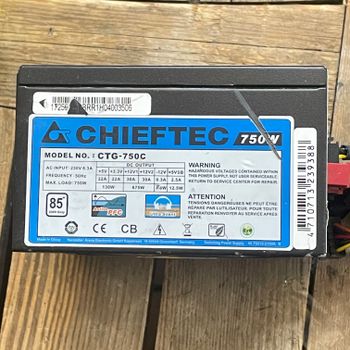 Chieftec A-80 CTG-750C 750W PSU Maitinimo blokas