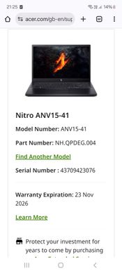 Acer nitro v15